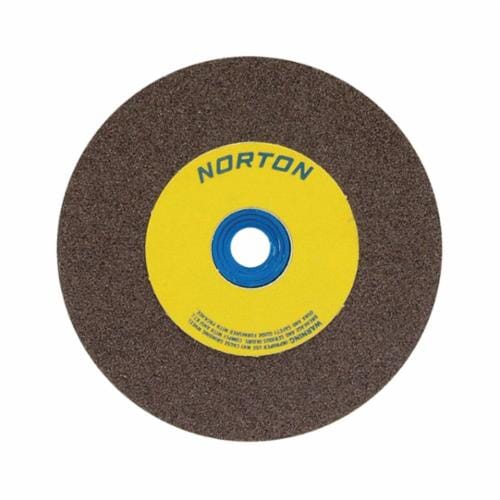 Norton® Gemini® 66253160350 57A Alundum® Straight Bench and Pedestal Grinding Wheel, 10 in Dia x 1 in THK, 1-1/4 in Center Hole, 100/120 Grit, Aluminum Oxide Abrasive